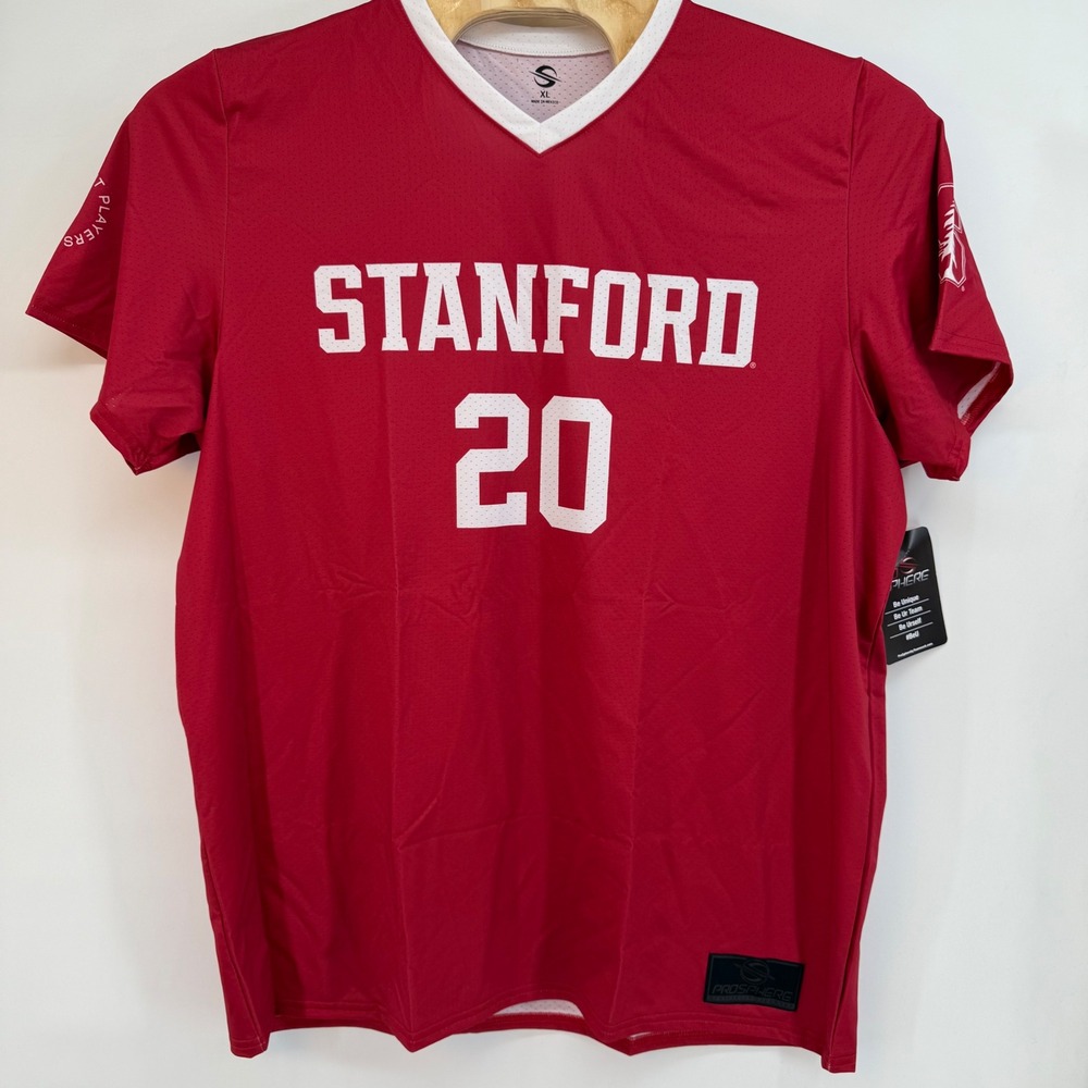 Stanford Cardinal Macario 20 Soccer Jersey Shirt Stitched White‎ Size XL